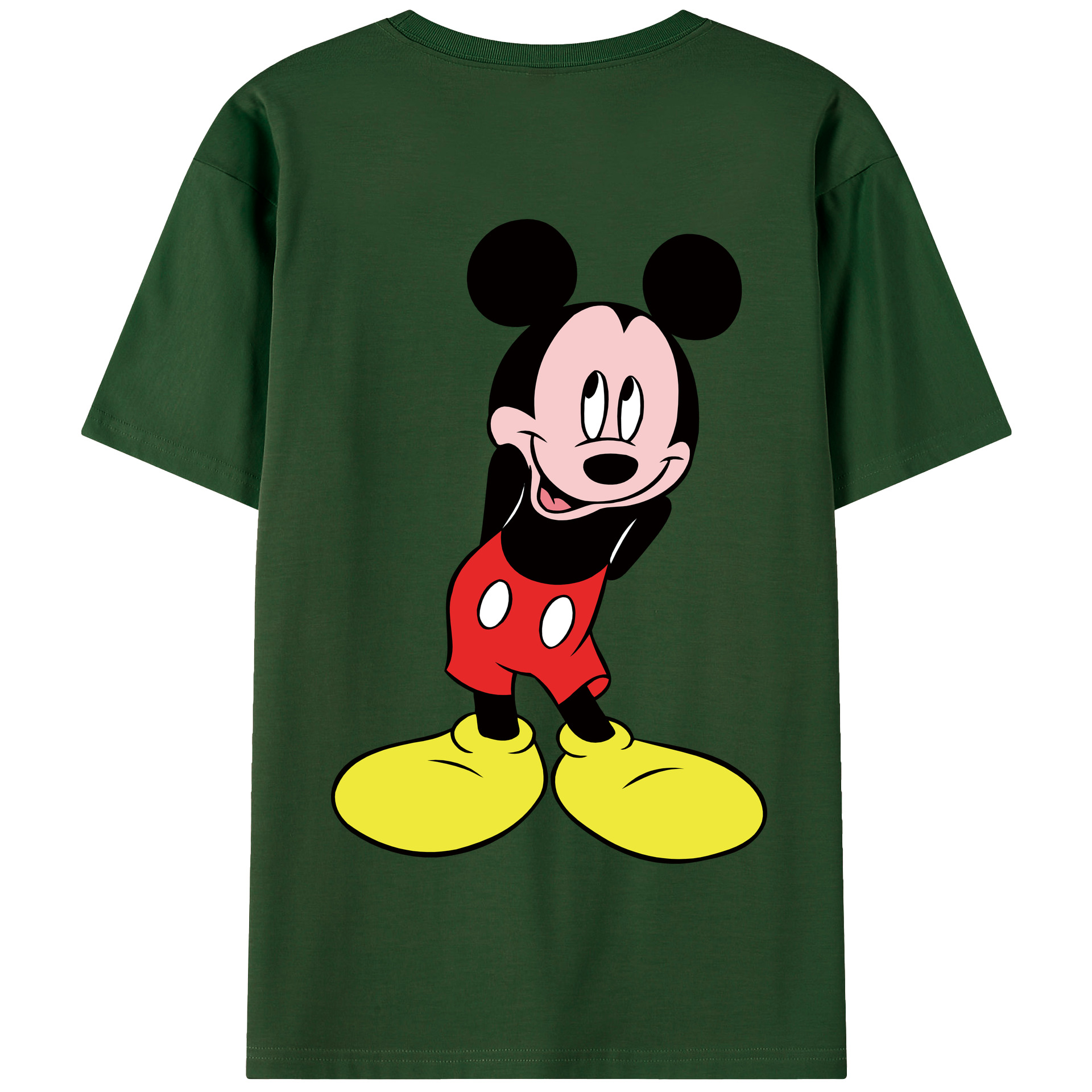 （画像用） ミッキーマウス Mickey Mouse 綿100％半袖Tシャツ（背面プリント）